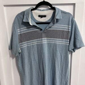 Banana Republic Light Blue Polo with Stripes